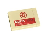 Blok 100 gele herkleefbare notes Bruneau 40 x 50 mm