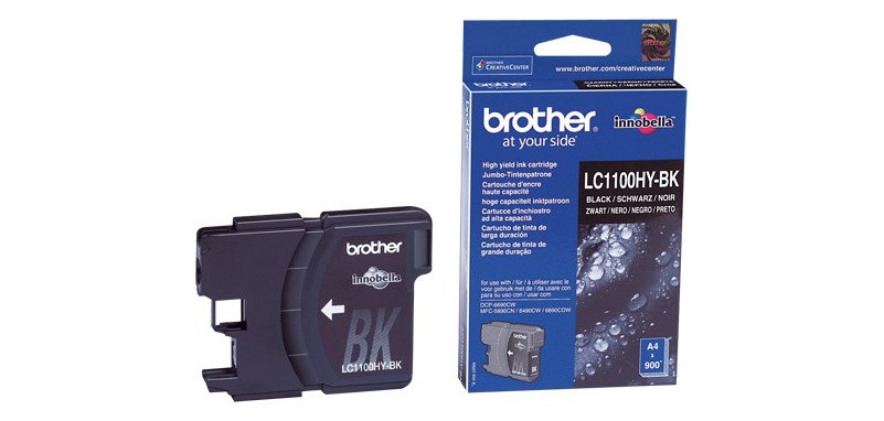 Cartouche Brother LC1100 haute capacité noire pour imprimante jet d'encre