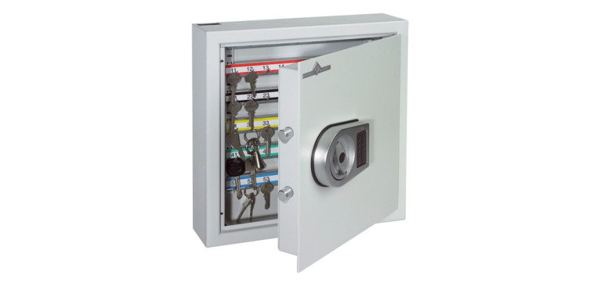 Armoire haute sécurité 30 clés Hartmann fermeture à serrure électronique gris clair