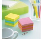 Bloc cube repositionnable couleur Post-it 51 x 51 mm - bloc de 400 feuilles