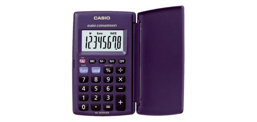 Calculadora Casio de bolsillo HS-8 VER Pilas / Solar 