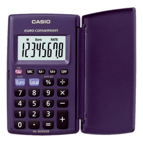 Calculadora Casio de bolsillo HS-8 VER Pilas / Solar