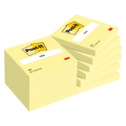 Notes Post-it jaune 76 x 76 mm - bloc de 100 feuilles