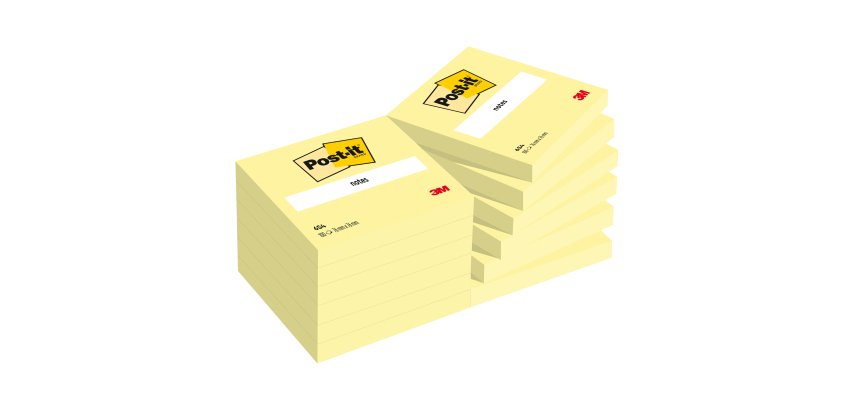 Notes Post-it jaune 76 x 76 mm - bloc de 100 feuilles