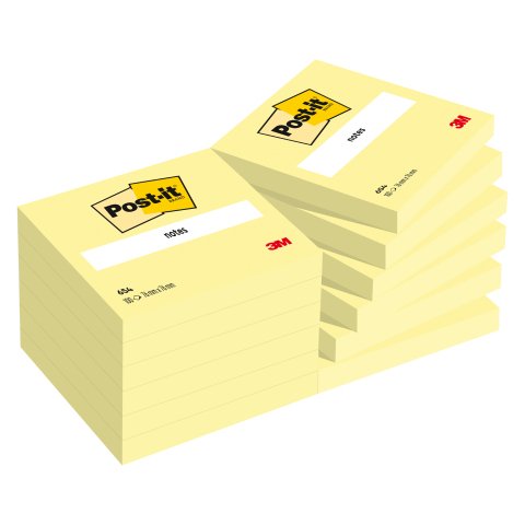 Pack de 18 blocs notas Post-it 76 x 76 mm amarillas + 6 GRATIS
