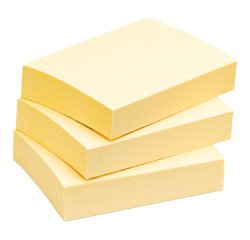 Notes repositionnables jaune classique Post-it 38 x 51 mm - bloc de 100 feuilles