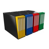Bloc de classement Alpina Oxford 5 chemises dos 1,5 cm couleurs assorties - Lot de 5