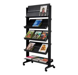 Mobiler Prospektständer Easydisplay, großes Format, schwarz