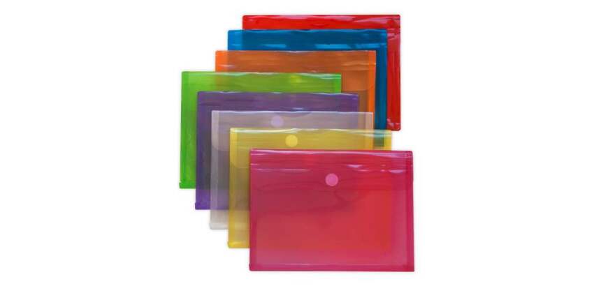 Sobres con fuelle translúcidos Folio Multiline Paquete de 5