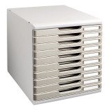 Module de classement Exacompta Modulo 10 tiroirs gris