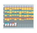 Kit planning annuel à fiches T - 12 colonnes, indice 2 + 1 colonne index - Nobo