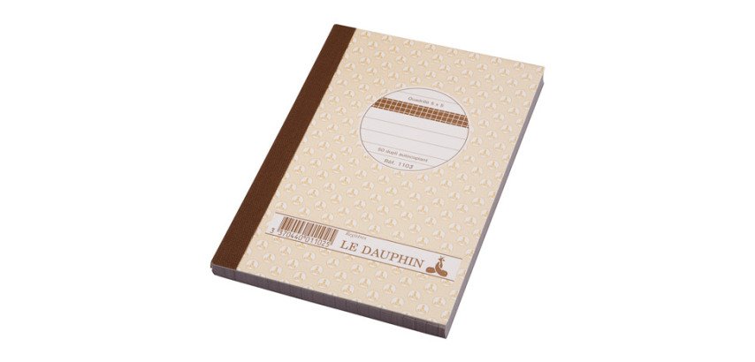 Carnet Manifold Le Dauphin autocopiant 10,5 x 14,8 cm 50 pages triple exemplaires