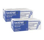 Toner imprimante laser noir Brother TN-2110 - Duopack