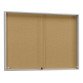 Vitrine d'intérieur portes coulissantes fond liège H 98 x L 198 cm - 27 feuilles A4