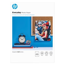 Box 25 sheets of photo paper HP glossy A4