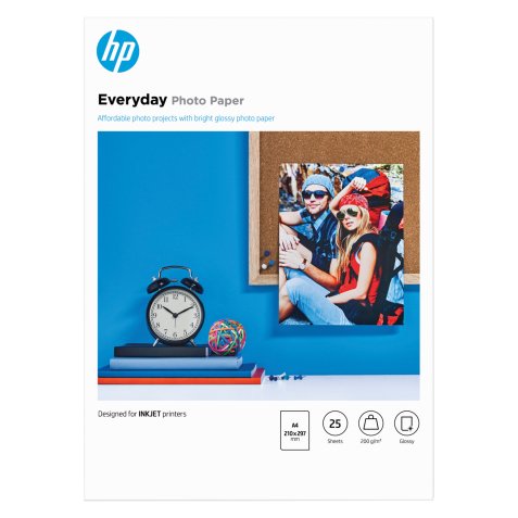 Fotopapier glänzend HP Everyday A4 200 g - 25 Blatt