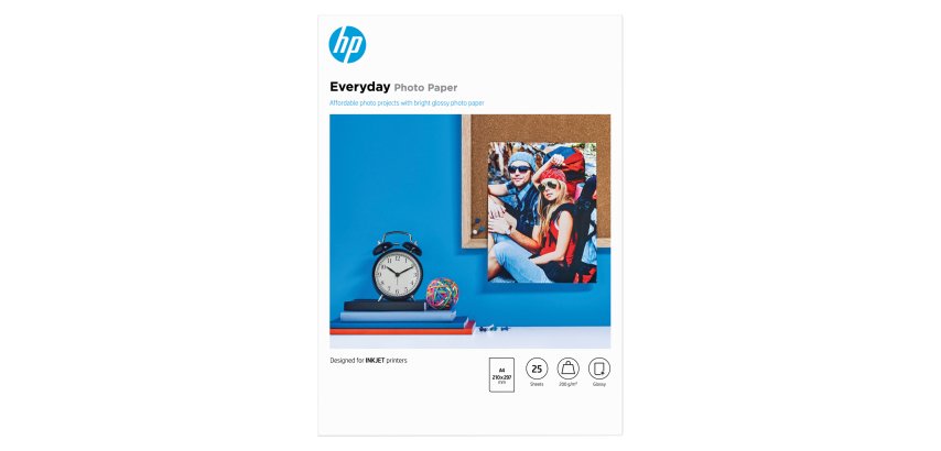 Box 25 sheets of photo paper HP glossy A4