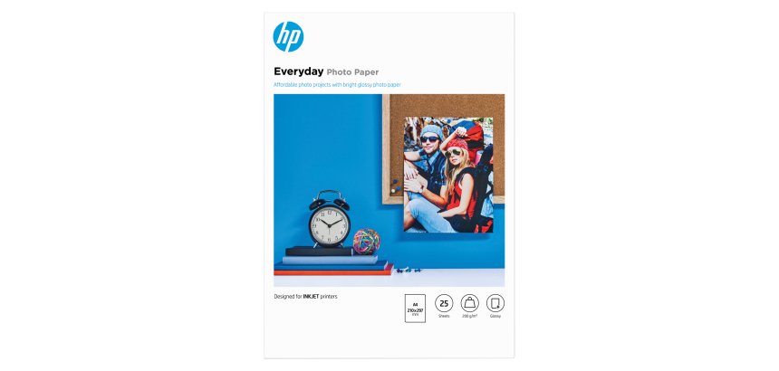 Papier photo glacé HP Everyday A4 200 g - 25 feuilles