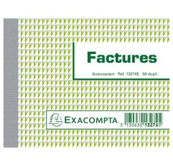 Manifold facture Exacompta autocopiant 10,5 x 13,5 cm 50 pages double exemplaires