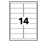 Etiquettes adresses Avery recyclées laser 99,1 x 38,1 mm LR 7163 - Boîte de 1400