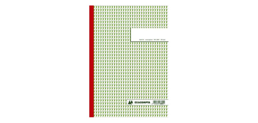 Cahier Manifold Exacompta quadrillé 5 x 5 A4 50 pages triple exemplaires