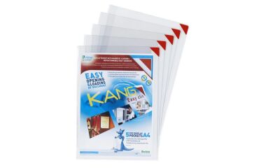 Fundas Adhesivas Kang Easy A4 - Paquete de 5 colores rojo