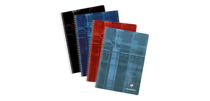 Cahier Clairefontaine reliure spirale 21 x 29,7 cm couleurs assorties - ligné - 180 pages