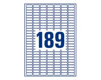 Pak 4725 verwijderbare etiketten Avery L 4731 25,4 x 10 mm voor laserprinter