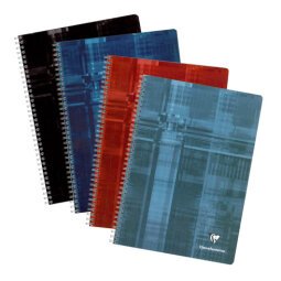 Notebook Clairefontaine spiral binding 100 pages 21 x 29,7 cm lined assorted colors