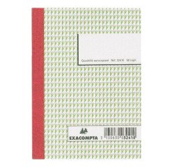 Manifold Exacompta checked 5 x 5 50 pages 14,8 x 10,5 cm triple exemplaries