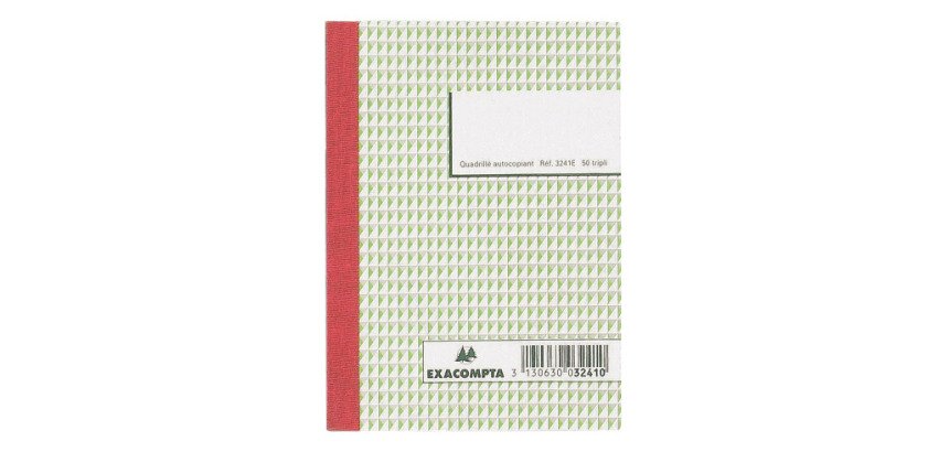 Carnet Manifold Exacompta quadrillé 5 x 5 14,8 x 10,5 cm 50 pages triple exemplaires
