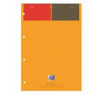 Bloc bureau Oxford Notepad A4 21 x 29,7 cm perforé 4 trous blanc ligné 80 feuilles