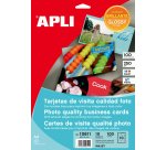 Paquete de 100 tarjetas de visita 89 x 51 mm Apli 10611