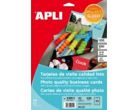 Paquete de 100 tarjetas de visita 89 x 51 mm Apli 10611