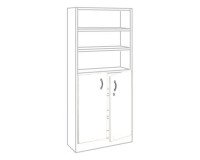 Set van 2 lage deuren Book Case Plus H 105 x B 90 cm