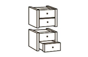 Lote de 4 Cajones Book Case Plus Blanco