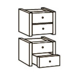 Lote de 4 Cajones Book Case Plus Blanco