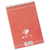 Spiral steno block A5 14,8 x 21 cm lined white 90 sheets