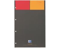 Notizblock 21 x 29,7 cm kariert 5x5 weiß 4-Lochungenperforierung