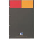 Bloc bureau Oxford Notepad A4 21 x 29,7 cm perforé 4 trous petits carreaux 80 feuilles