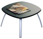 Table basse Ainhoa anthracite piètement alu