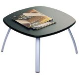 Table basse Ainhoa anthracite piètement alu