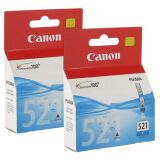 Cartridge Canon CLI 521C cyaan pack van 2