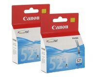 Canon CLI 521 Pack cartouche de 2 cyan pour imprimante jet d'encre