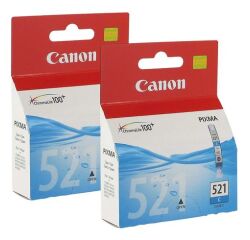 Cartridge Canon CLI 521C cyaan pack van 2