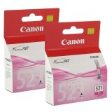 Pack of 2 cartridges Canon CL 521 M magenta