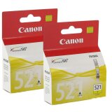 Multipack 2 cartridges CL 521Y geel voor inkjetprinter