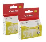Canon CLI-521 Pack 2 cartouches jaune pour imprimante jet d'encre