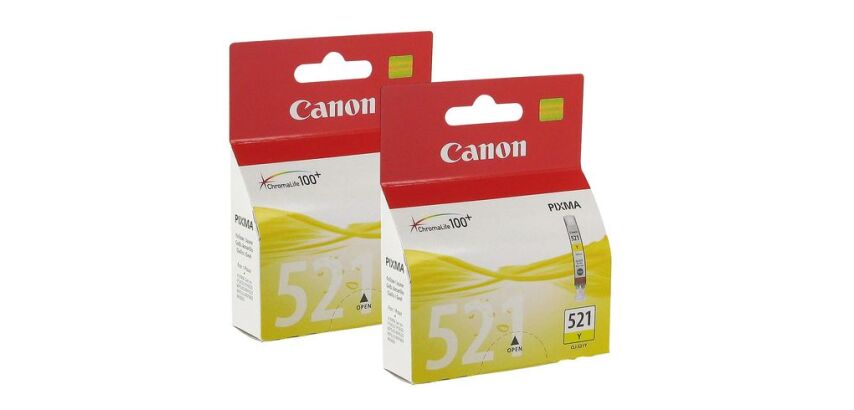 Canon CLI 521Y Pack de 2 cartuchos originales amarillo