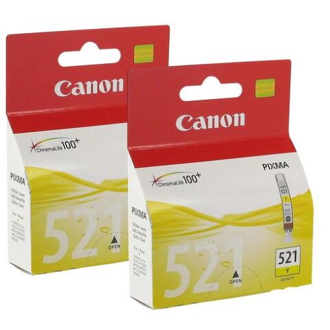 Canon CLI 521Y Pack de 2 cartuchos originales amarillo